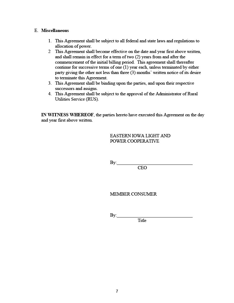 Optional Agreement For Electric Service (AEP-3)_page 7