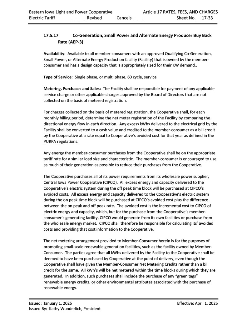 Electric Tariff_page 1