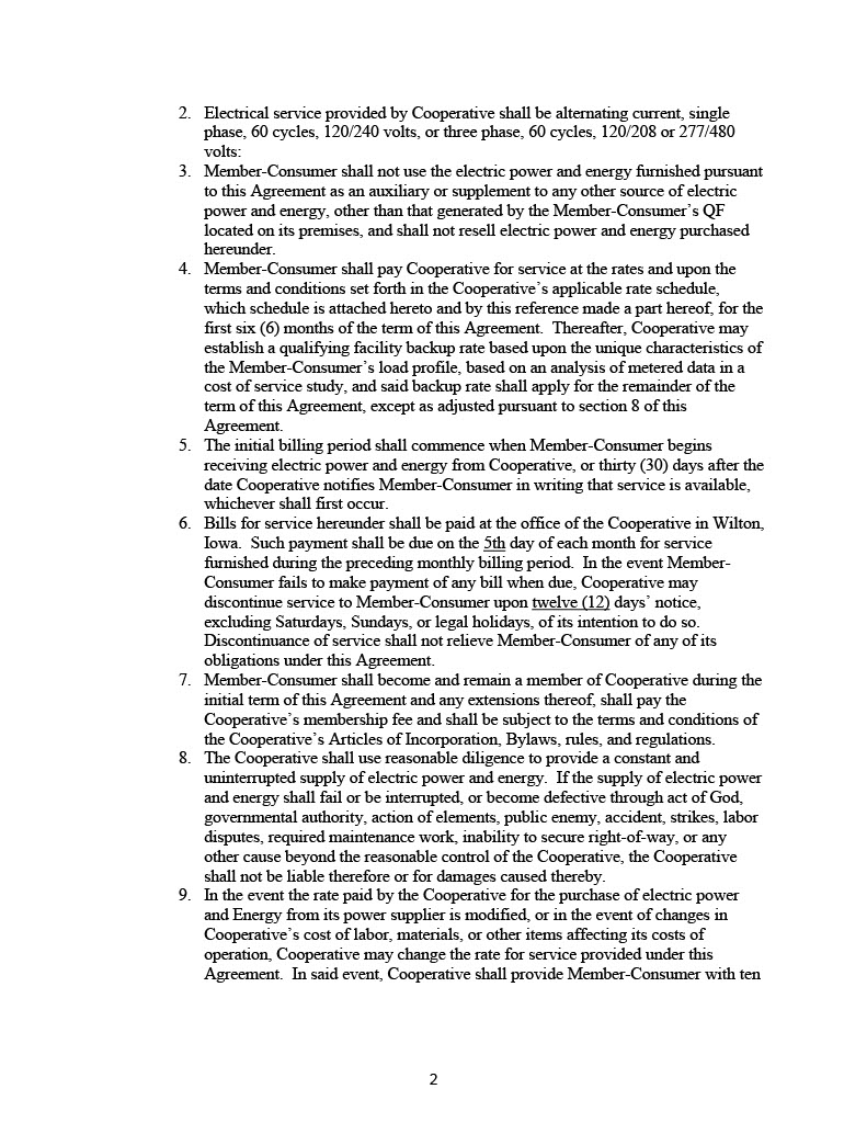 Optional Agreement For Electric Service (AEP-3)_page 2
